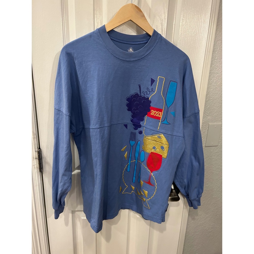 Disney Spirit Jersey Blue 2021 EPCOT Food‎ & Wine Festival Celebrating Shirt